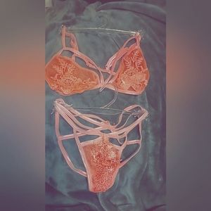 Coral pink lingerie